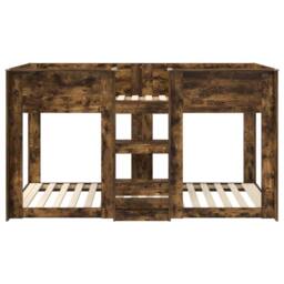 Berkfield Home Bunk Bed for Kids Smoked Oak 75 x 190 cm Engineered Wood in Brown - thumbnail 5