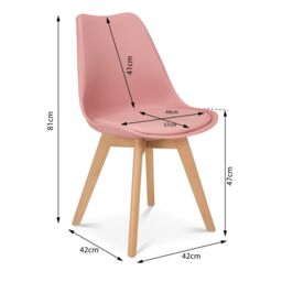 Bravich LTD Rocco Tulip Dining Chair in Dusty Pink - Size: 1 Pack - thumbnail 5