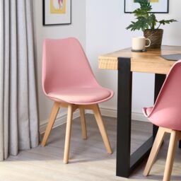 Bravich LTD Rocco Tulip Dining Chair in Dusty Pink - Size: 1 Pack - thumbnail 3