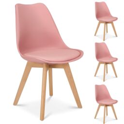 Bravich LTD Rocco Tulip Dining Chair in Dusty Pink - Size: 1 Pack - thumbnail 4