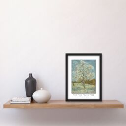 Artery8 Vincent Van Gogh The Pink Peach Tree Post-Impressionist Painting Artwork Framed Wall Art Print A4 in Black - thumbnail 2
