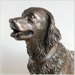 Animal Crackers Golden Retriever On Rocks Dog Figurine In Solid Cold Cast Bronze, Quality Dog Lover Home Decoration in Bronze - thumbnail 5