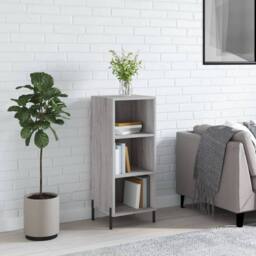 Berkfield Home Sideboard Grey Sonoma 34.5x32.5x90 cm Engineered Wood - thumbnail 2