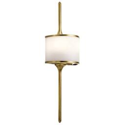 Netlighting Mona 2 Light Bathroom Wall Light Brass IP44 G9 in Yellow - thumbnail 1