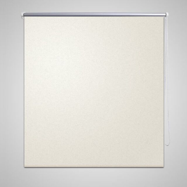 Berkfield Home Roller Blind Blackout 160 x 175 cm Off-White in White - image 1