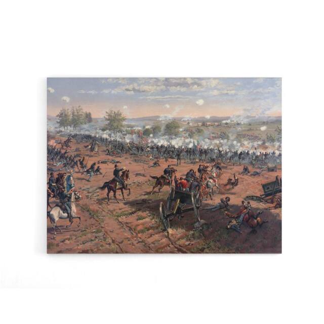 "Artery8 US Civil War Battle Of Gettysburg Canvas Wall Art Print - Size: W18"" x H24""" - image 1