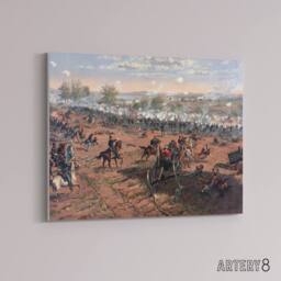 "Artery8 US Civil War Battle Of Gettysburg Canvas Wall Art Print - Size: W18"" x H24""" - thumbnail 2