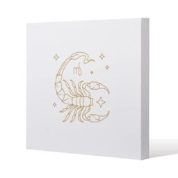 Benjamin Tate Design Zodiac scorpio horoscope in gold & white (canvas) / 90 x 90 x 4cm in Natural - Size: 90 x 90 x 4 cm - thumbnail 1