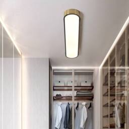 NIVOR Dimmable 1-Light 70cm LED Flush Mount Linear Ceiling Lamp with Remote in Black - thumbnail 7