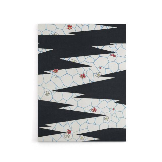 "Artery8 Flowers On Footpath Pattern Canvas Wall Art Print Shin Bijutsukai in White - Size: W18"" x H24""" - image 1