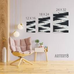 "Artery8 Flowers On Footpath Pattern Canvas Wall Art Print Shin Bijutsukai in White - Size: W18"" x H24""" - thumbnail 4