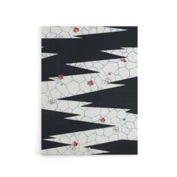 "Artery8 Flowers On Footpath Pattern Canvas Wall Art Print Shin Bijutsukai in White - Size: W18"" x H24""" - thumbnail 1