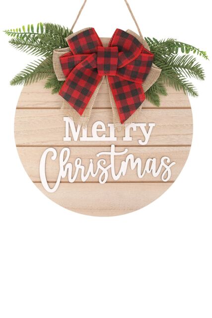 Neel Blue Merry Christmas Hanging Sign - 29.5cm in Beige - image 1