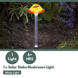 Marco Paul Solar Mushroom Stake Light - Yellow - thumbnail 4