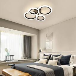 COMELY 32W Memory Function Ceiling Lights with APP Remote Control, Black - thumbnail 6