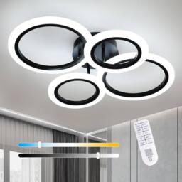 COMELY 32W Memory Function Ceiling Lights with APP Remote Control, Black
