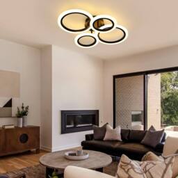 COMELY 32W Memory Function Ceiling Lights with APP Remote Control, Black - thumbnail 5