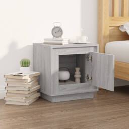 Berkfield Home Bedside Cabinet Grey Sonoma 44x35x45 cm Engineered Wood - Size: 44 x 35 x 45 cm - thumbnail 3