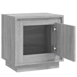 Berkfield Home Bedside Cabinet Grey Sonoma 44x35x45 cm Engineered Wood - Size: 44 x 35 x 45 cm - thumbnail 6