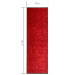 Berkfield Home Doormat Washable Red 60x180 cm - thumbnail 6