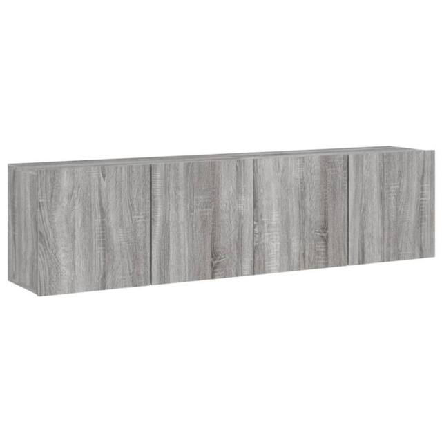 Berkfield Home TV Cabinets Wall-mounted 2 pcs Grey Sonoma 80x30x41 cm - Size: 80 x 30 x 41 cm - image 1