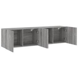 Berkfield Home TV Cabinets Wall-mounted 2 pcs Grey Sonoma 80x30x41 cm - Size: 80 x 30 x 41 cm - thumbnail 6