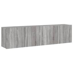 Berkfield Home TV Cabinets Wall-mounted 2 pcs Grey Sonoma 80x30x41 cm - Size: 80 x 30 x 41 cm - thumbnail 1