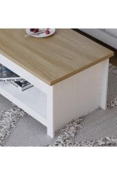 Home Discount Vida Designs Arlington Coffee Table Shelf Storage Living Room in White - thumbnail 5