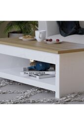 Home Discount Vida Designs Arlington Coffee Table Shelf Storage Living Room in White - thumbnail 4