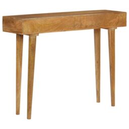 Berkfield Home Console Table Solid Mango Wood 102x30x79 cm in Brown - Size: 102 x 30 x 79 cm - thumbnail 4