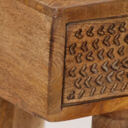 Berkfield Home Console Table Solid Mango Wood 102x30x79 cm in Brown - Size: 102 x 30 x 79 cm - thumbnail 5