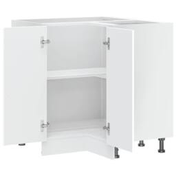 Berkfield Home Kitchen Corner Base Cabinet Porto White Engineered Wood - thumbnail 6