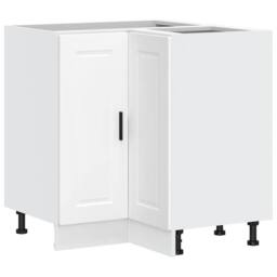 Berkfield Home Kitchen Corner Base Cabinet Porto White Engineered Wood - thumbnail 3