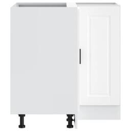 Berkfield Home Kitchen Corner Base Cabinet Porto White Engineered Wood - thumbnail 7