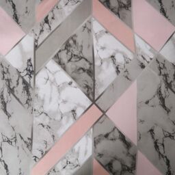 OHS Marble Duvet Cover Pillowcases Bedding Reversible Quilt Set Geo Soft in Pink - Size: Double - thumbnail 5