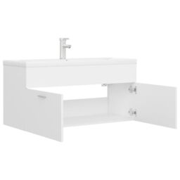 Berkfield Home Sink Cabinet with Built-in Basin White Engineered Wood - thumbnail 5