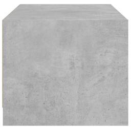 Berkfield Home Modern Coffee Table with Glass Doors Concrete Grey 68x50x42 cm - Size: 68 x 50 x 42 cm - thumbnail 7