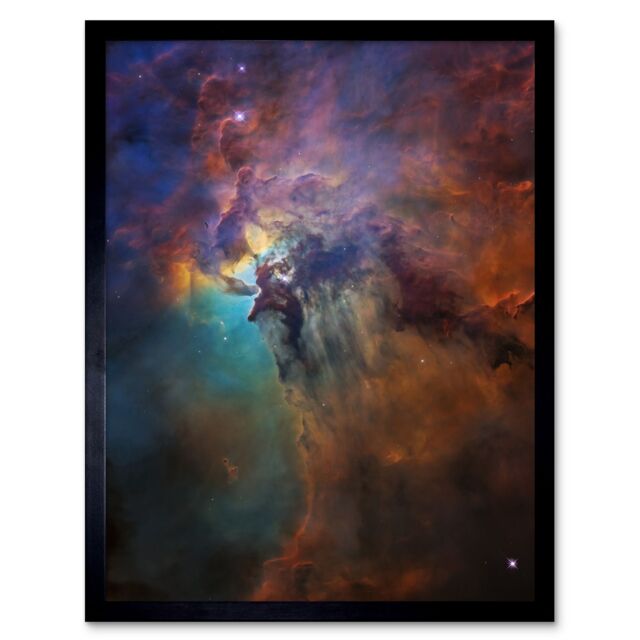 Artery8 Hubble Space Telescope Image Lagoon Nebula Visible Light View Of Cosmic Fantasy Landscape Herschel 36 Giant Star w/ Gas Dust Cloud Mountains - image 1
