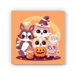 "Warren Reed - Designer Pets Trick Or Treat Canvas - Size: W30"" x H30""" - thumbnail 2