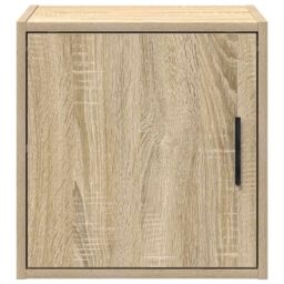 Berkfield Home Garage Wall Cabinets 2 pcs Sonoma Oak Engineered Wood in Brown - thumbnail 6