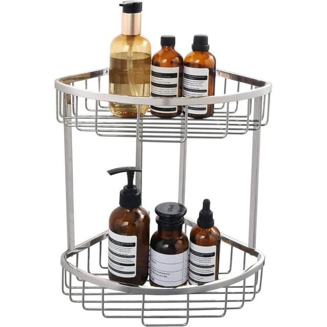 EONLION 2 TIER Shower Wall Mounted Corner Rack in Silver - image 1