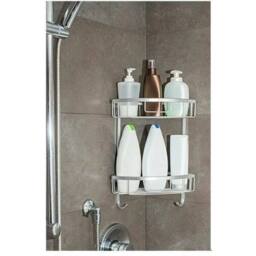 EONLION 2 TIER Shower Wall Mounted Corner Rack in Silver - thumbnail 4