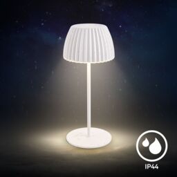 BRILONER Riffle Mini Dimmable Rechargeable USB C Design Award LED Table Lamp in White - thumbnail 8