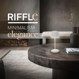 BRILONER Riffle Mini Dimmable Rechargeable USB C Design Award LED Table Lamp in White - thumbnail 3