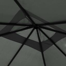 Berkfield Home Gazebo with Post Covers 3x3x2.6 m Anthracite 160 g/m ² in Dark Grey - thumbnail 3