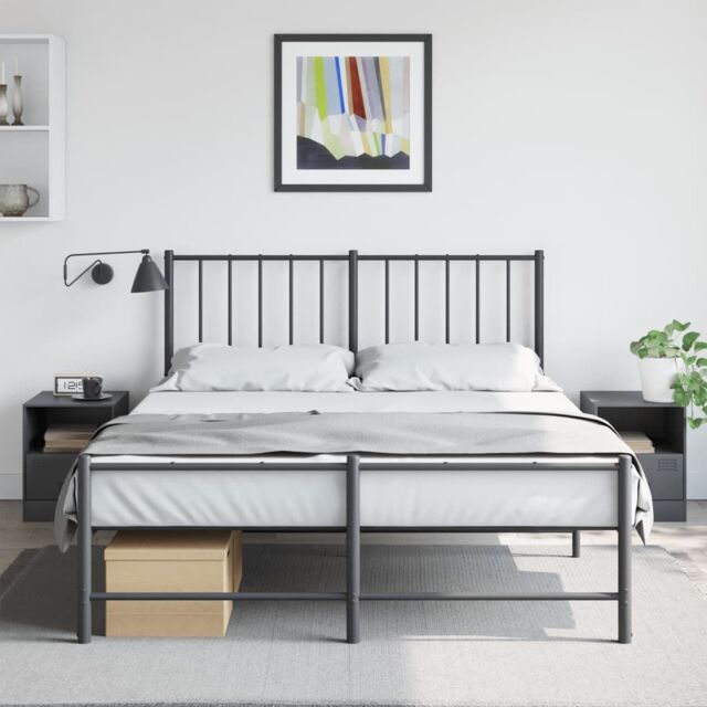 Berkfield Home Bedside Cabinets 2 pcs Anthracite 34.5x39x44 cm Steel in Black - image 1