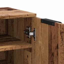 Berkfield Home Shoe Cabinet Old Wood 29.5x35x100.5 cm Engineered Wood in Brown - thumbnail 8