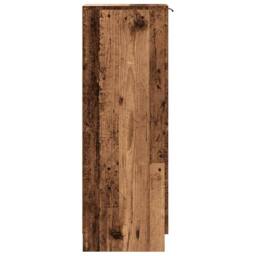 Berkfield Home Shoe Cabinet Old Wood 29.5x35x100.5 cm Engineered Wood in Brown - thumbnail 5