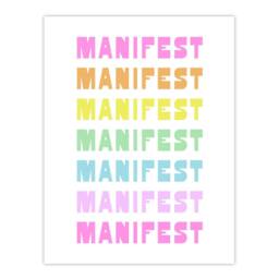 "Artery8 Manifest Manifest Manifest Colourful Modern Wall Art Print - Size: W12"" x H16""" - thumbnail 1