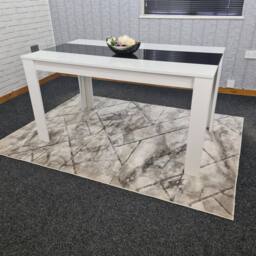 KOSY KOALA Dining Table Wood Kitchen Place for 6 Seats, Dining Table Only in White - thumbnail 2